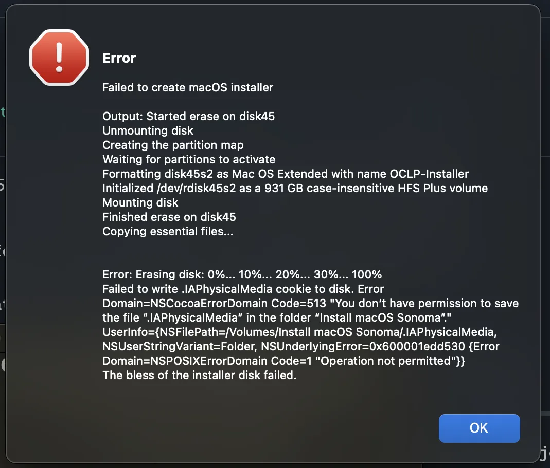 OCLP permission error