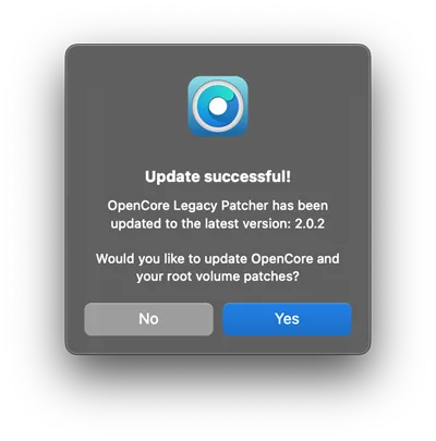 OCLP update successful